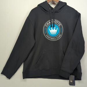 Charlotte FC MLS Fanatics Pullover Hoodie 2XL Gray NWT Soccer Sweatshirt Crown